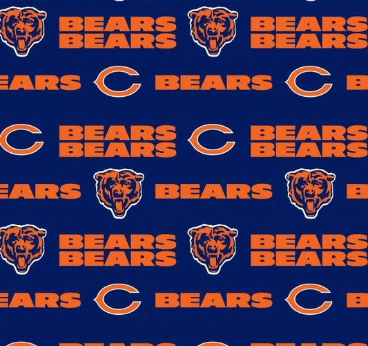 Chicago Bears Fabric 6312 - D NFL Cotton Fabric - Mary Jo Fabrics