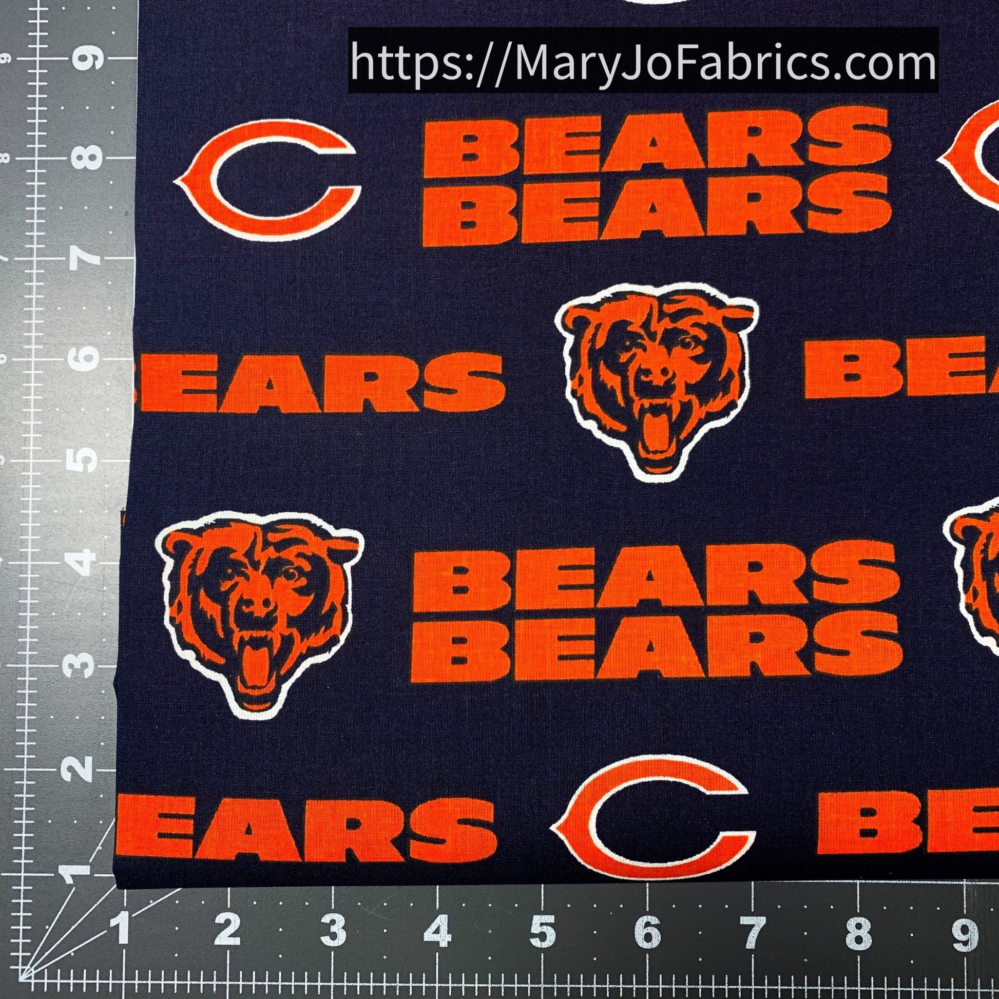 Chicago Bears Fabric 6312 - D NFL Cotton Fabric - Mary Jo Fabrics
