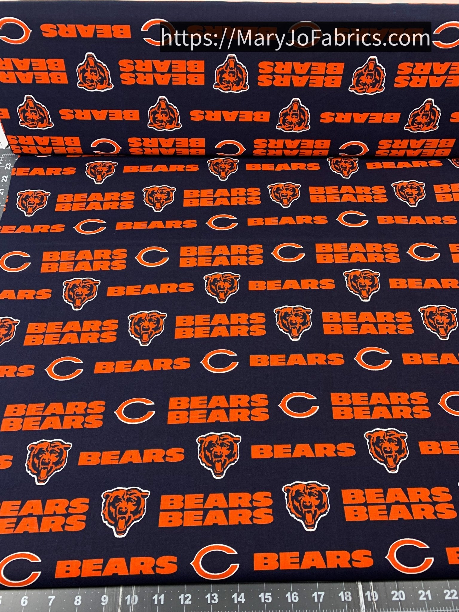 Chicago Bears Fabric 6312 - D NFL Cotton Fabric - Mary Jo Fabrics