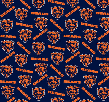 Chicago Bears Fabric 70577-DN NFL Cotton Fabric 44" - Mary Jo Fabrics