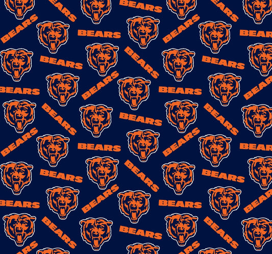 Chicago Bears Fabric 70577-DN NFL Cotton Fabric 44" - Mary Jo Fabrics
