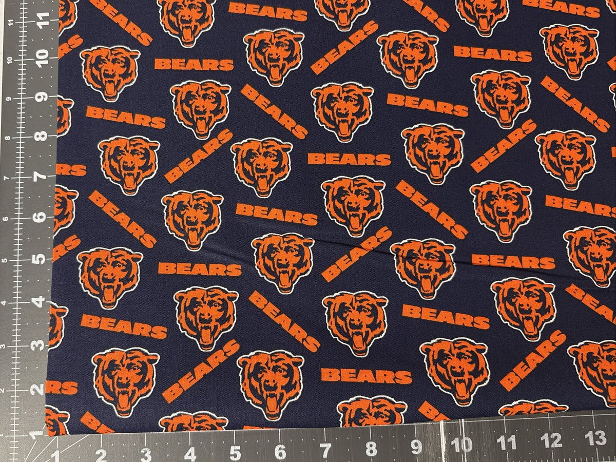 Chicago Bears Fabric 70577-DN NFL Cotton Fabric 44" - Mary Jo Fabrics