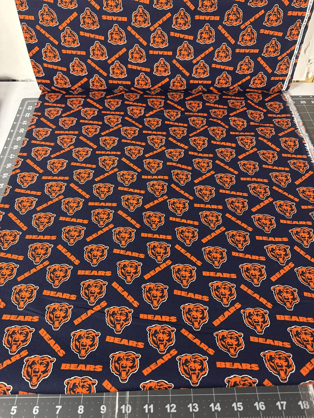 Chicago Bears Fabric 70577-DN NFL Cotton Fabric 44" - Mary Jo Fabrics