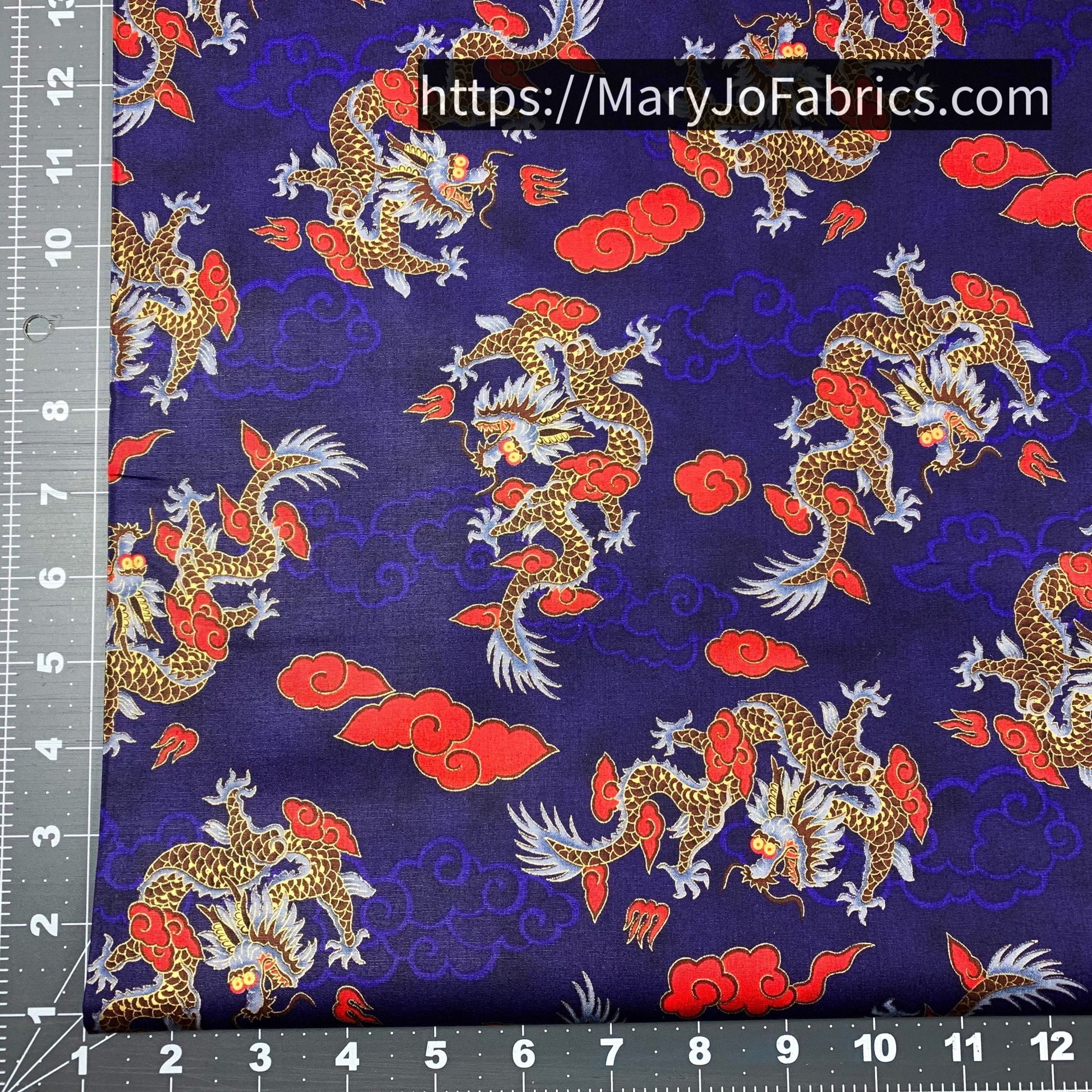 Chinese Dragons Fabric D915 China - Mary Jo Fabrics