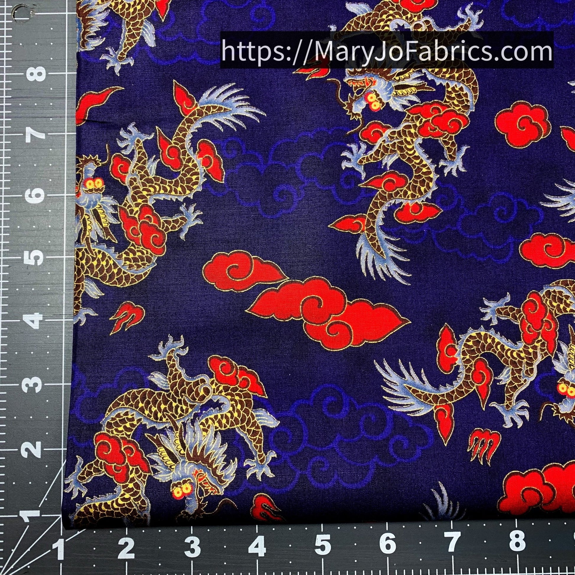 Chinese Dragons Fabric D915 China - Mary Jo Fabrics