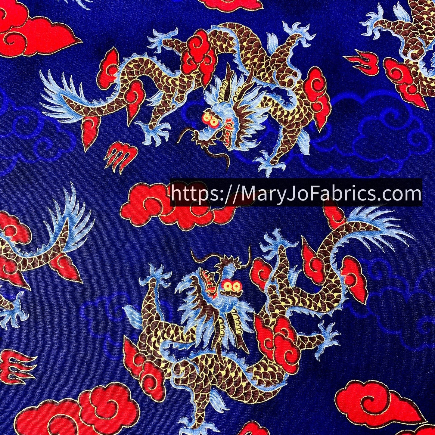 Chinese Dragons Fabric D915 China - Mary Jo Fabrics