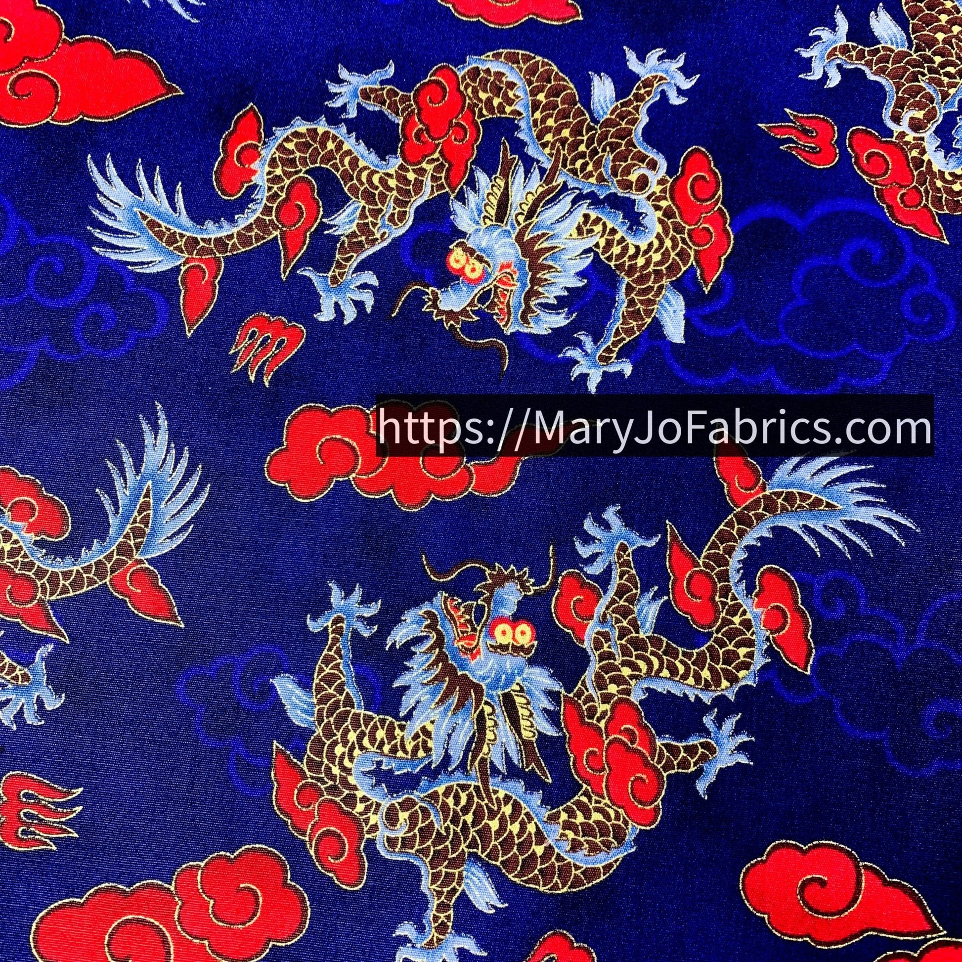 Chinese Dragons Fabric D915 China - Mary Jo Fabrics