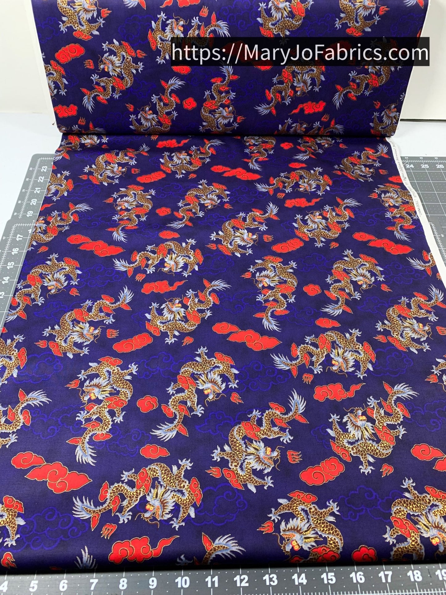 Chinese Dragons Fabric D915 China - Mary Jo Fabrics