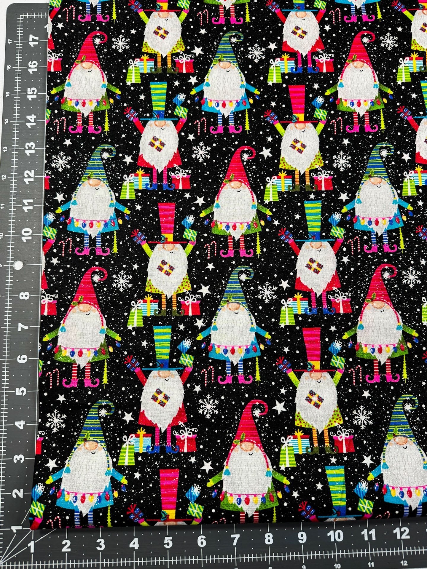 Christmas Party Gnomes fabric Christmas cotton fabric - Mary Jo Fabrics