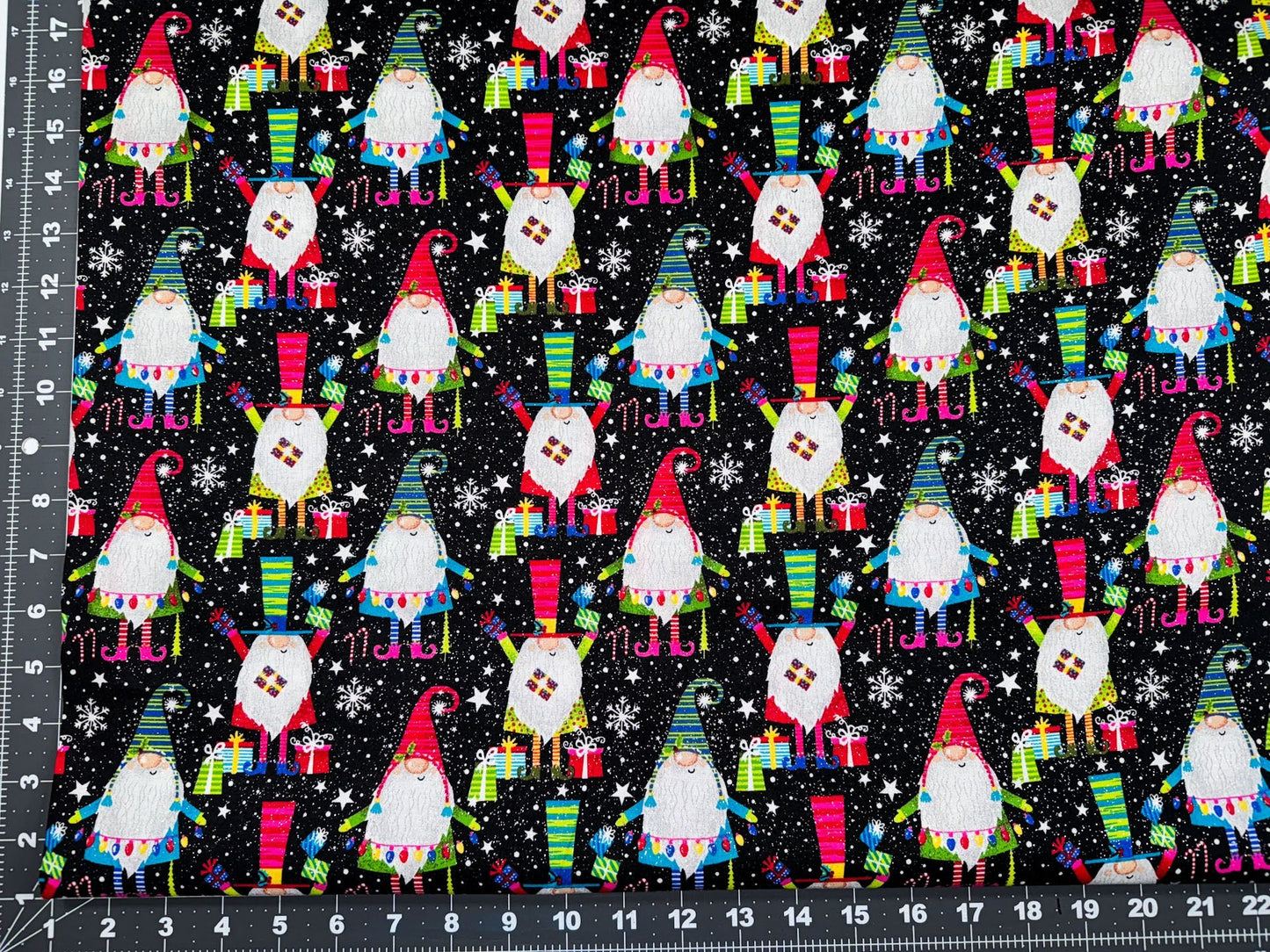 Christmas Party Gnomes fabric Christmas cotton fabric - Mary Jo Fabrics