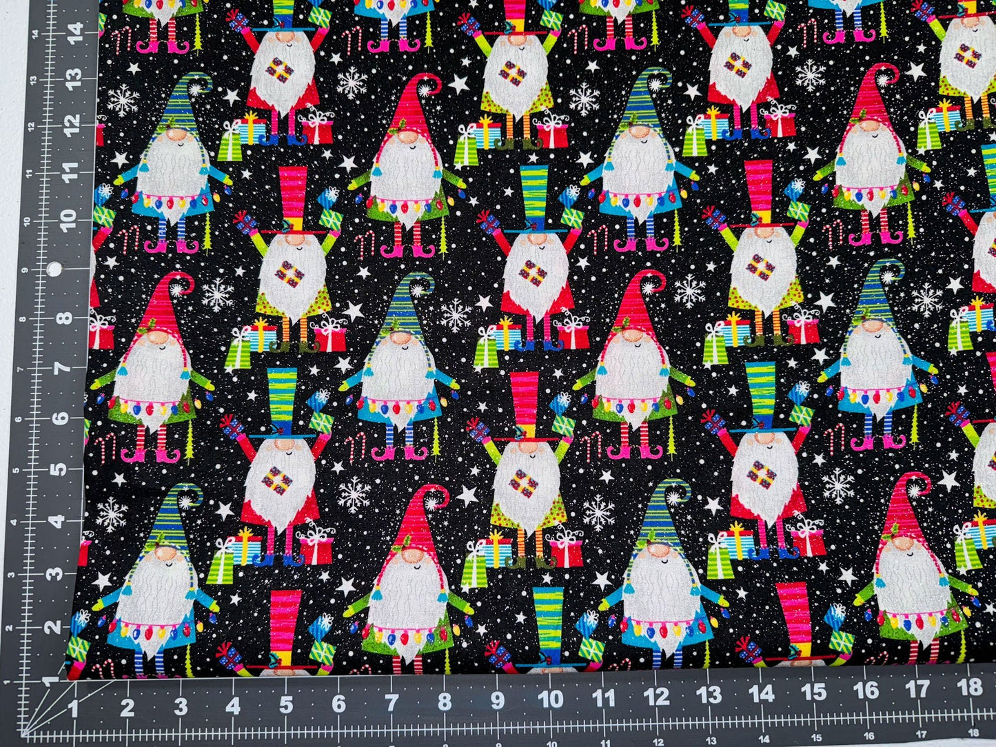 Christmas Party Gnomes fabric Christmas cotton fabric - Mary Jo Fabrics