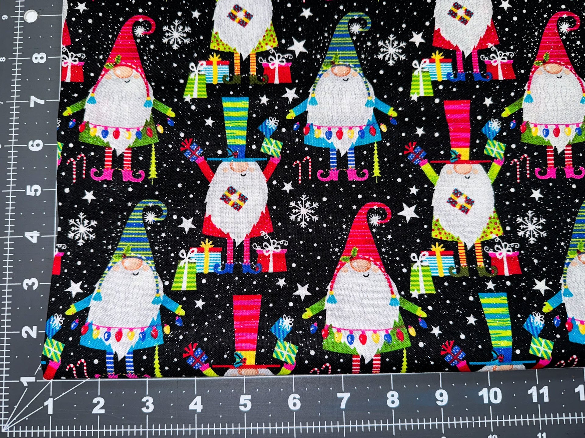 Christmas Party Gnomes fabric Christmas cotton fabric - Mary Jo Fabrics