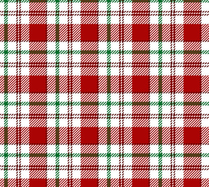 Christmas Plaid DX - 2373 - 0C - 1 White red Green Atwood plaid fabric - Mary Jo Fabrics