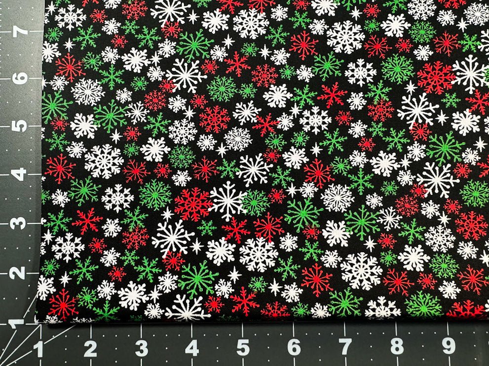 Christmas Snowflake fabric 1947 Christmas cotton fabric - Mary Jo Fabrics