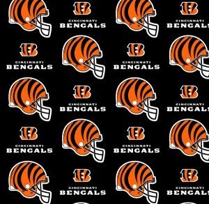 Cincinnati Bengals fabric 6229 D NFL Cotton fabric - Mary Jo Fabrics