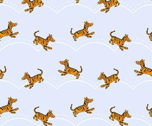 Classic Tigger Fabric 8722 - 11 Lt Blue Winnie the Pooh - Mary Jo Fabrics