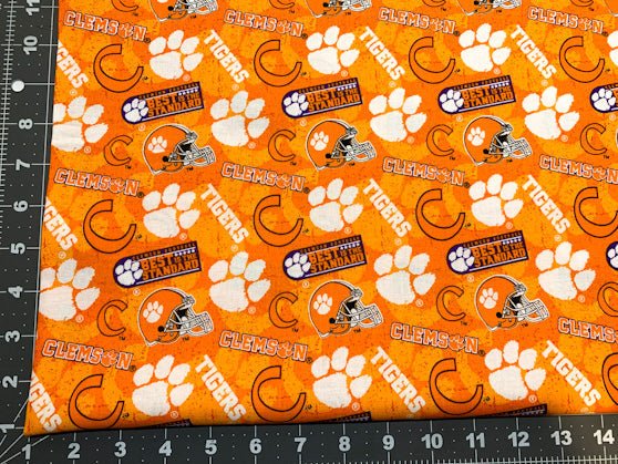 Clemson fabric Clem1178 Clemson Tigers cotton fabric - Mary Jo Fabrics