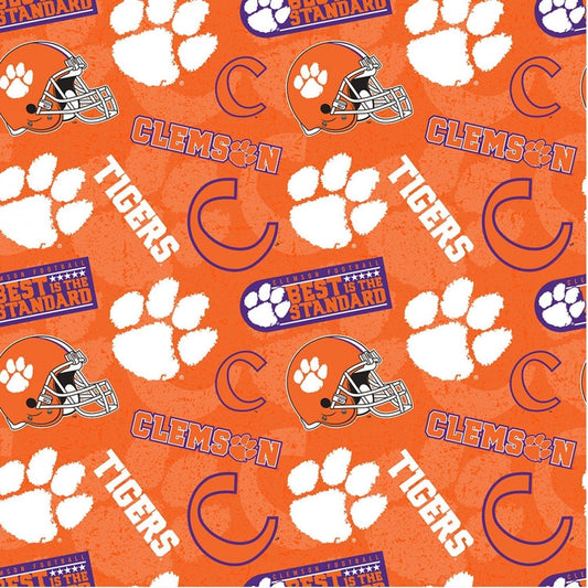 Clemson fabric Clem1178 Clemson Tigers cotton fabric - Mary Jo Fabrics