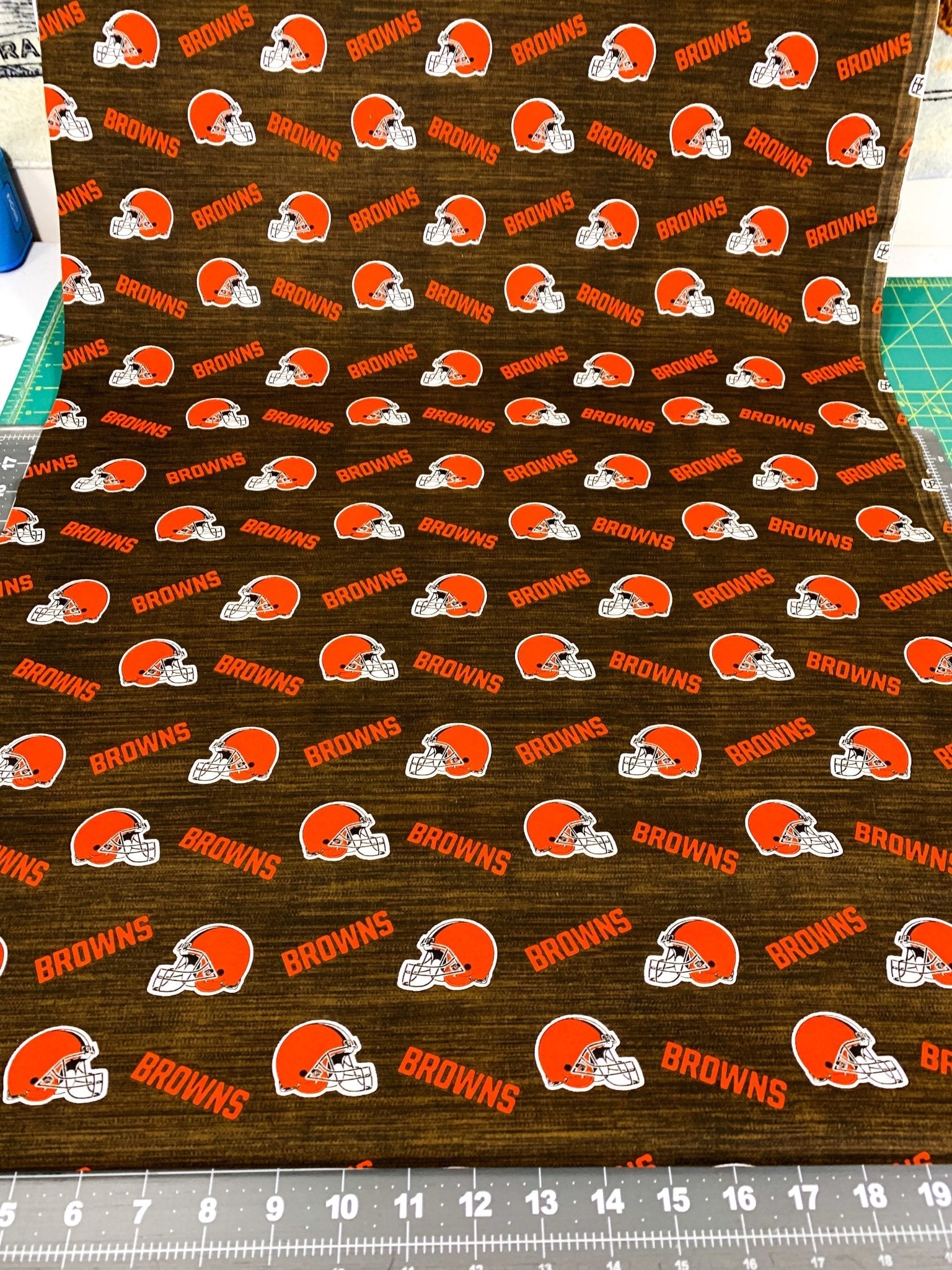 Cleveland Browns fabric 70494 - D Browns cotton NFL fabric - Mary Jo Fabrics