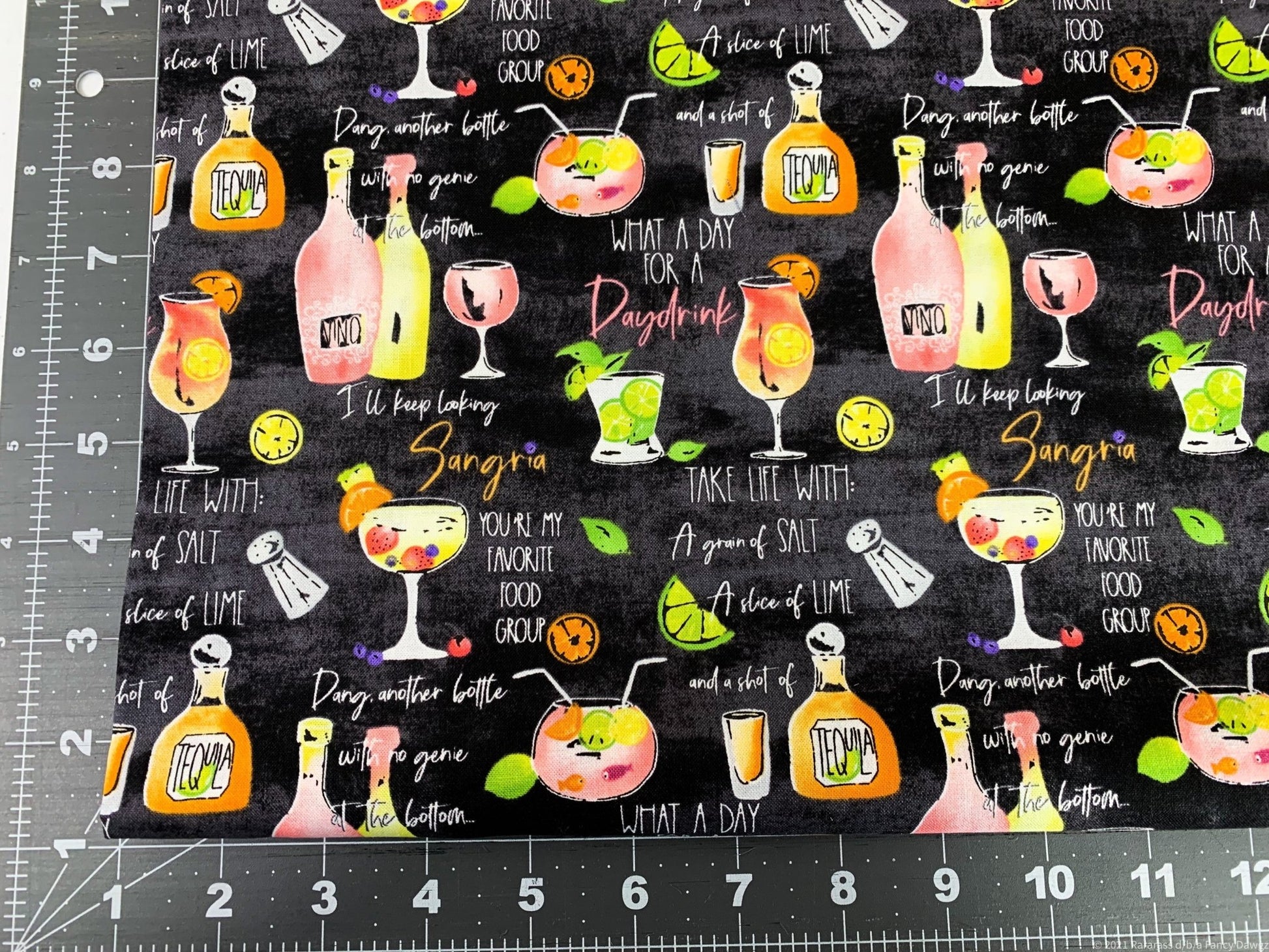 Cocktail fabric Sangria Tequila Drink fabric Margarita fabric - Mary Jo Fabrics