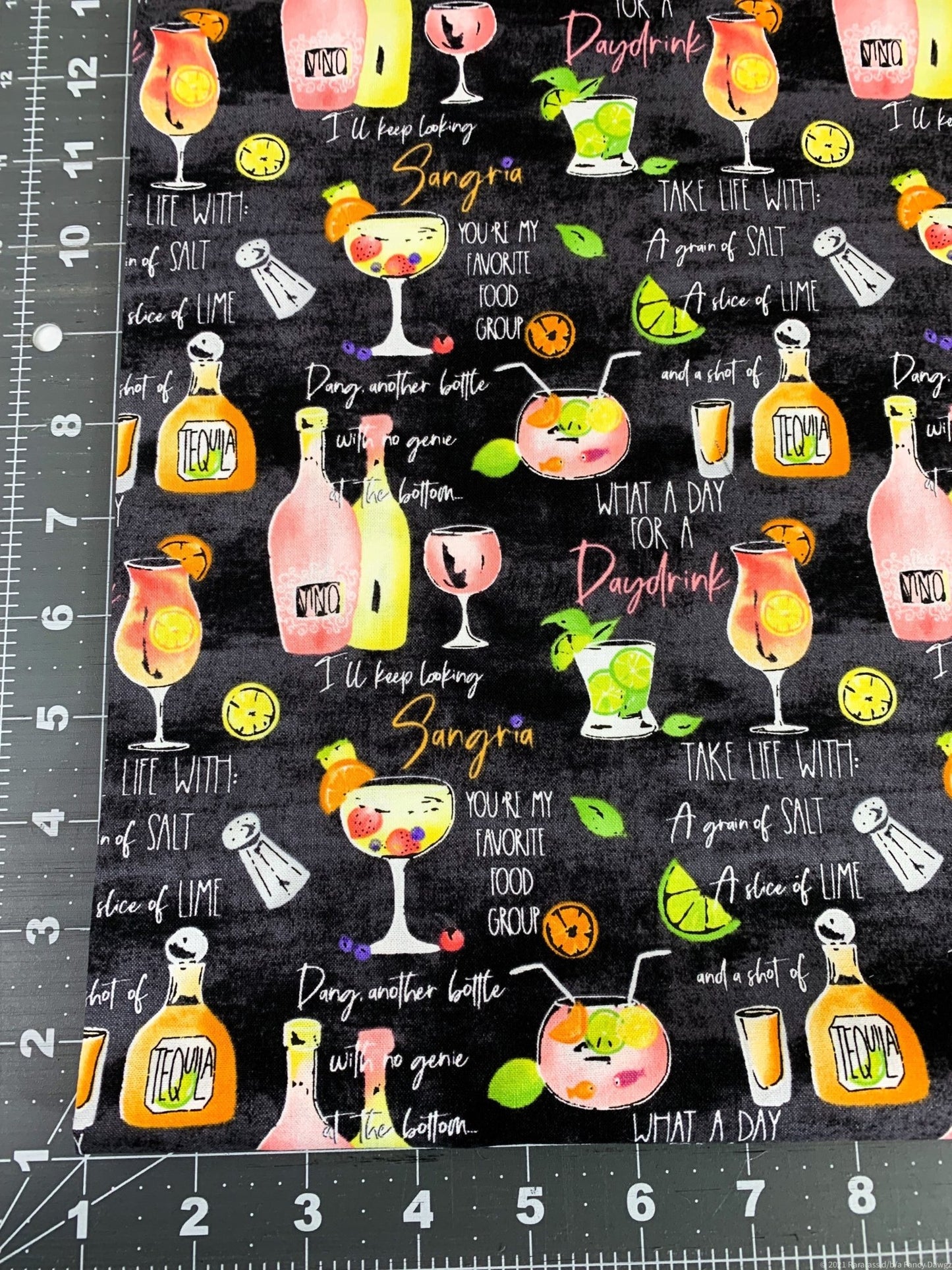 Cocktail fabric Sangria Tequila Drink fabric Margarita fabric - Mary Jo Fabrics