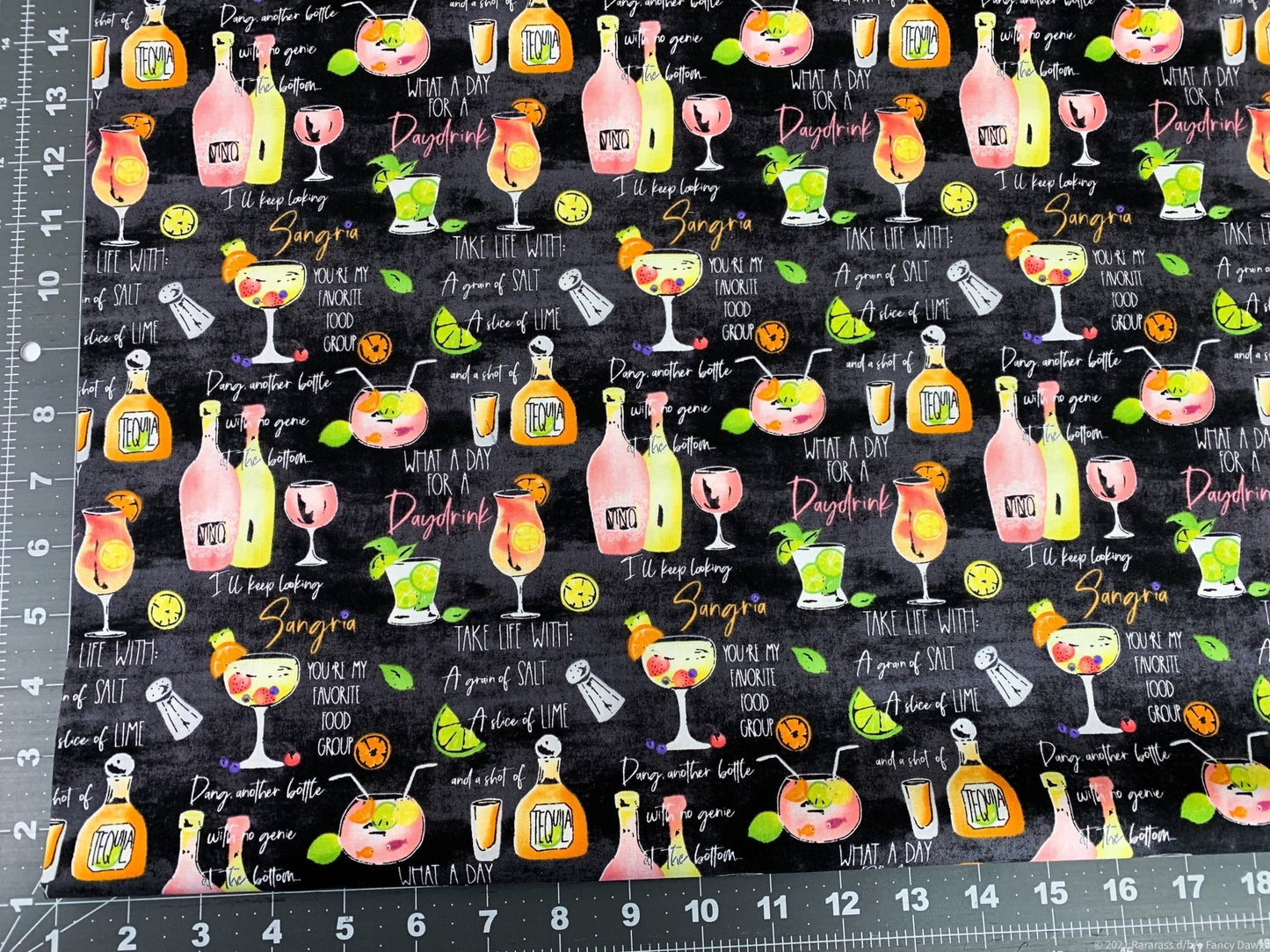 Cocktail fabric Sangria Tequila Drink fabric Margarita fabric - Mary Jo Fabrics