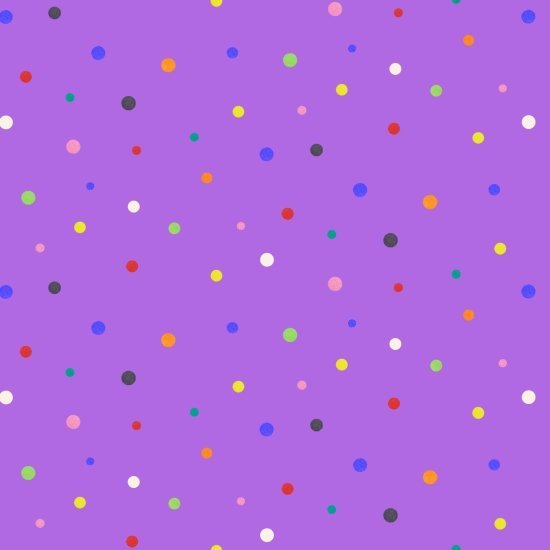 Colored polka dot cotton fabric 626 Purple Insects - Mary Jo Fabrics