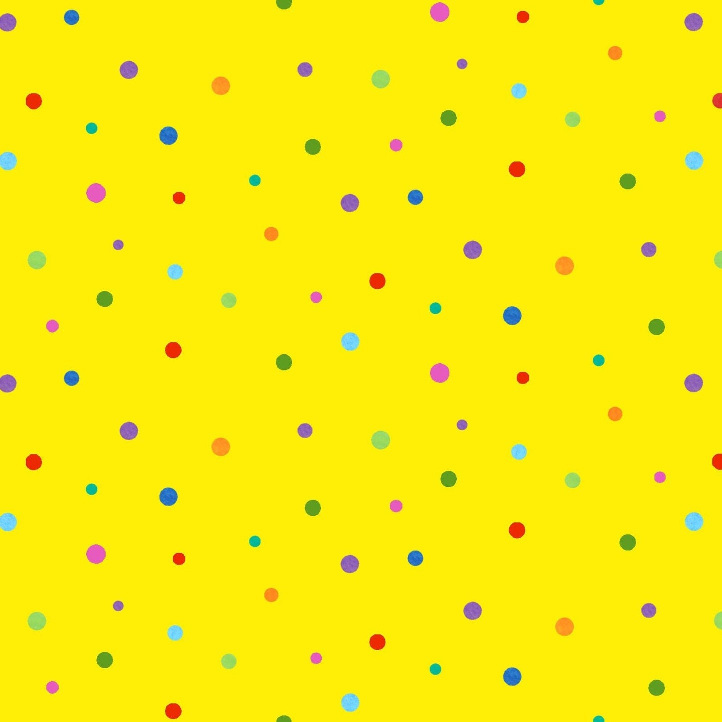 Colored polka dot cotton fabric 626 Yellow Insects - Mary Jo Fabrics