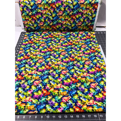 Colorful Frogs Fabric 59 - 7701 Hip Hop Frog - Mary Jo Fabrics