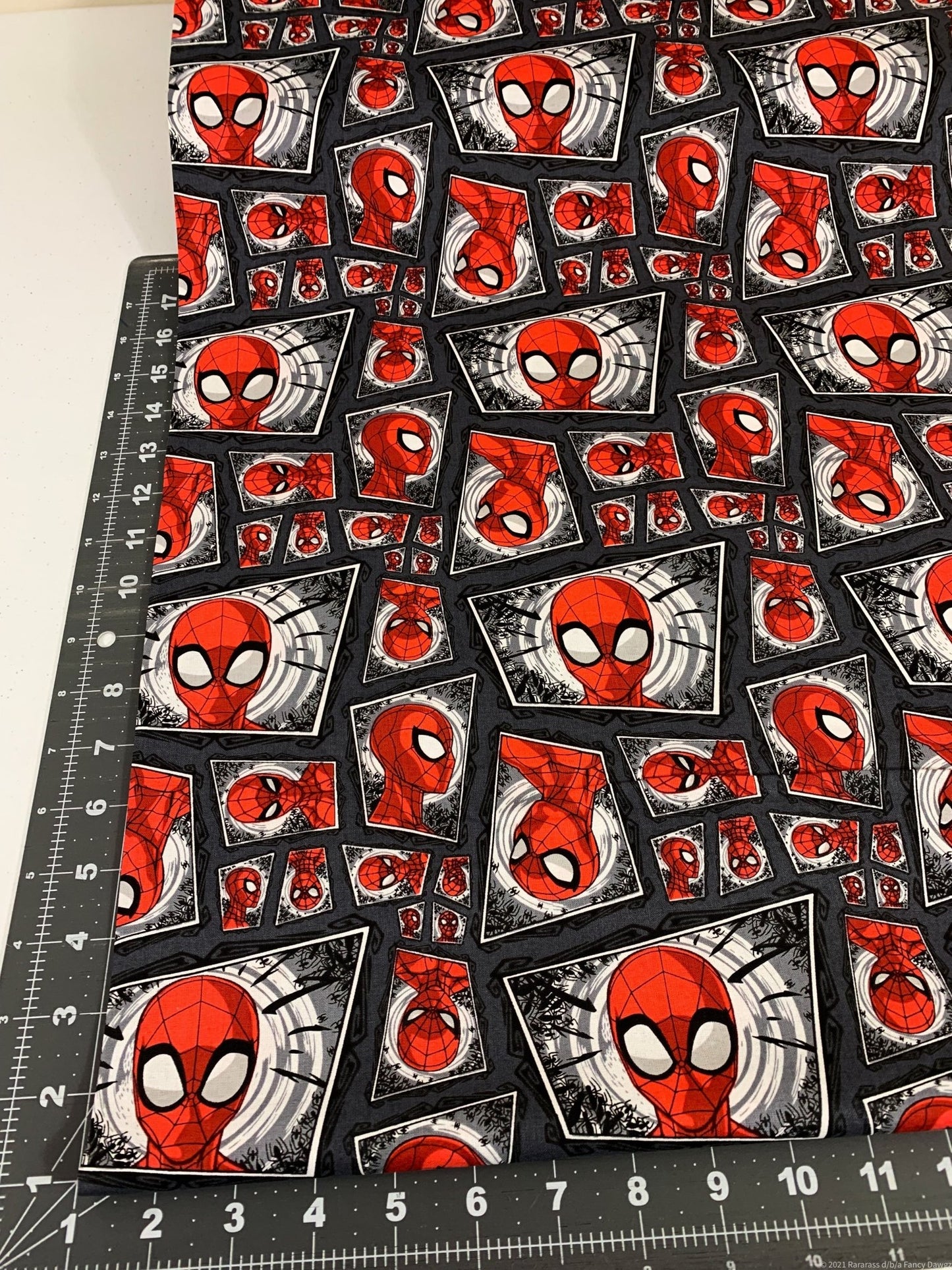 Comic Swirl Spiderman fabric Spider man cotton fabric - Mary Jo Fabrics