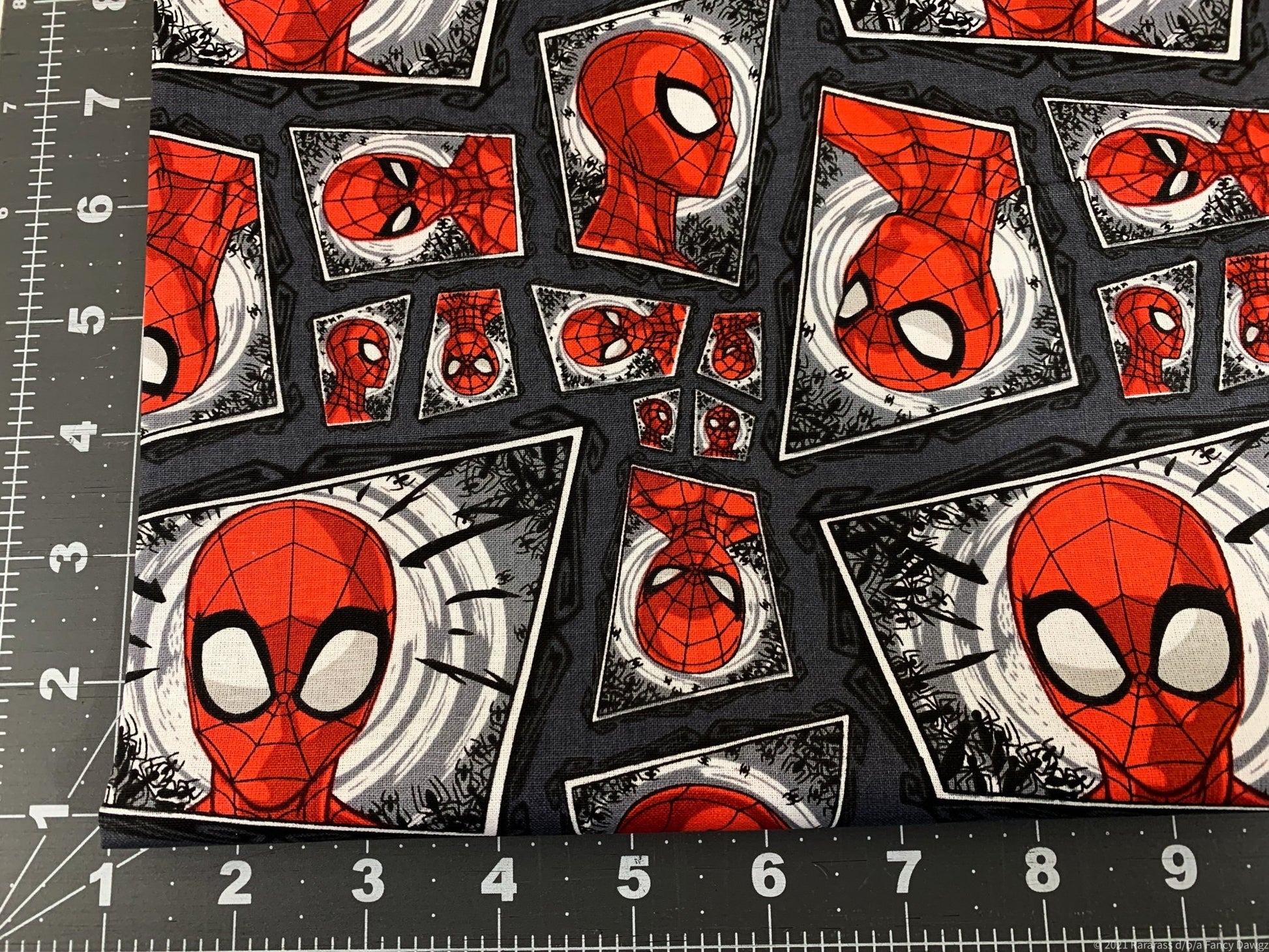 Comic Swirl Spiderman fabric Spider man cotton fabric - Mary Jo Fabrics