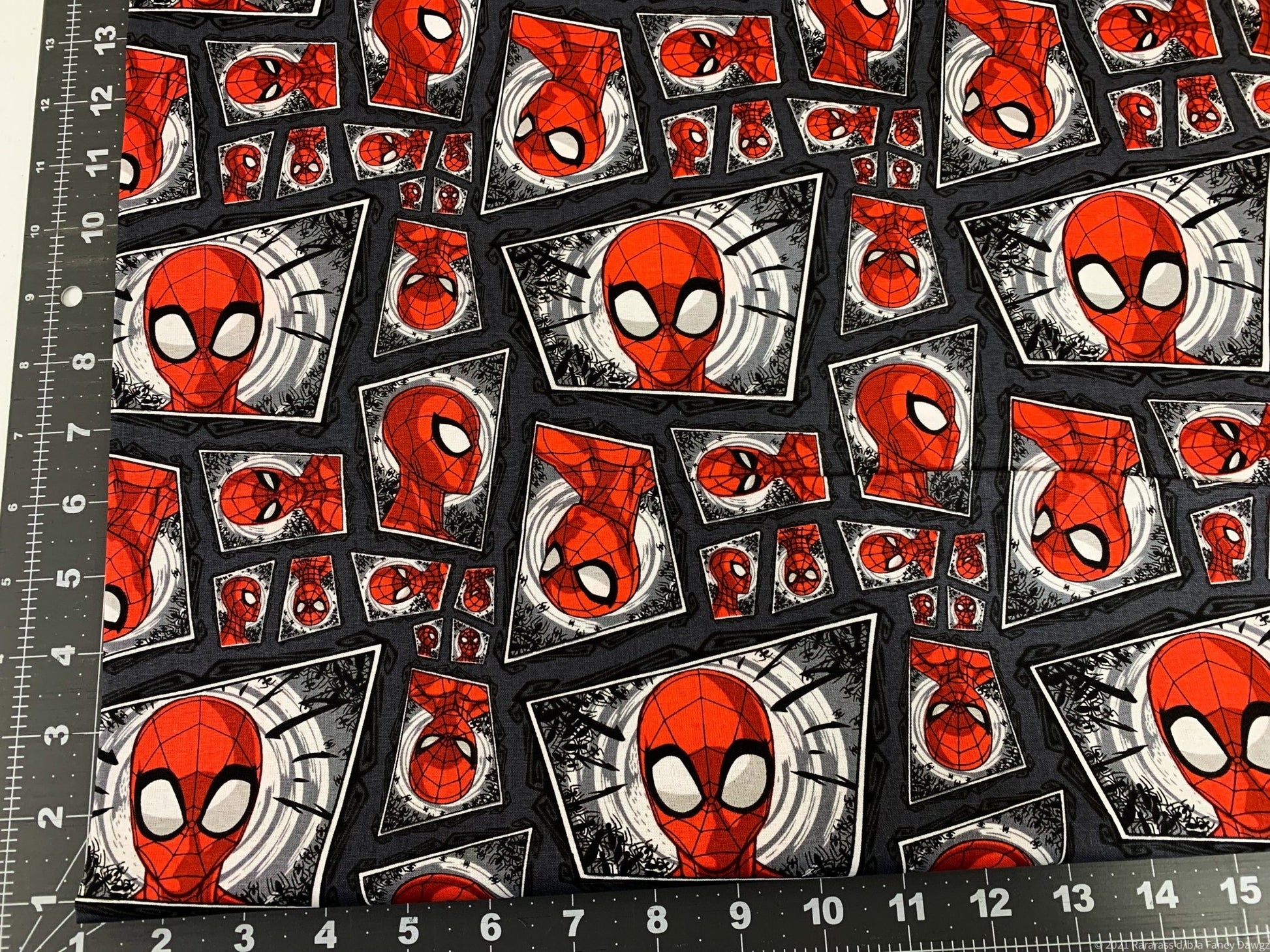 Comic Swirl Spiderman fabric Spider man cotton fabric - Mary Jo Fabrics