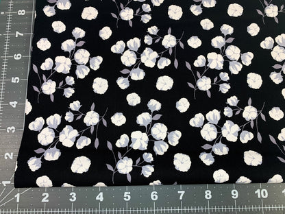 Cotton blossom fabric 646599 Black Scarlet Farm - Mary Jo Fabrics