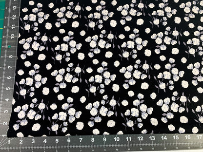 Cotton blossom fabric 646599 Black Scarlet Farm - Mary Jo Fabrics