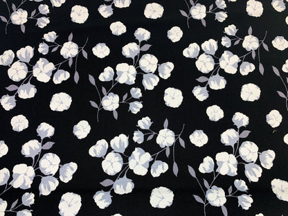 Cotton blossom fabric 646599 Black Scarlet Farm - Mary Jo Fabrics