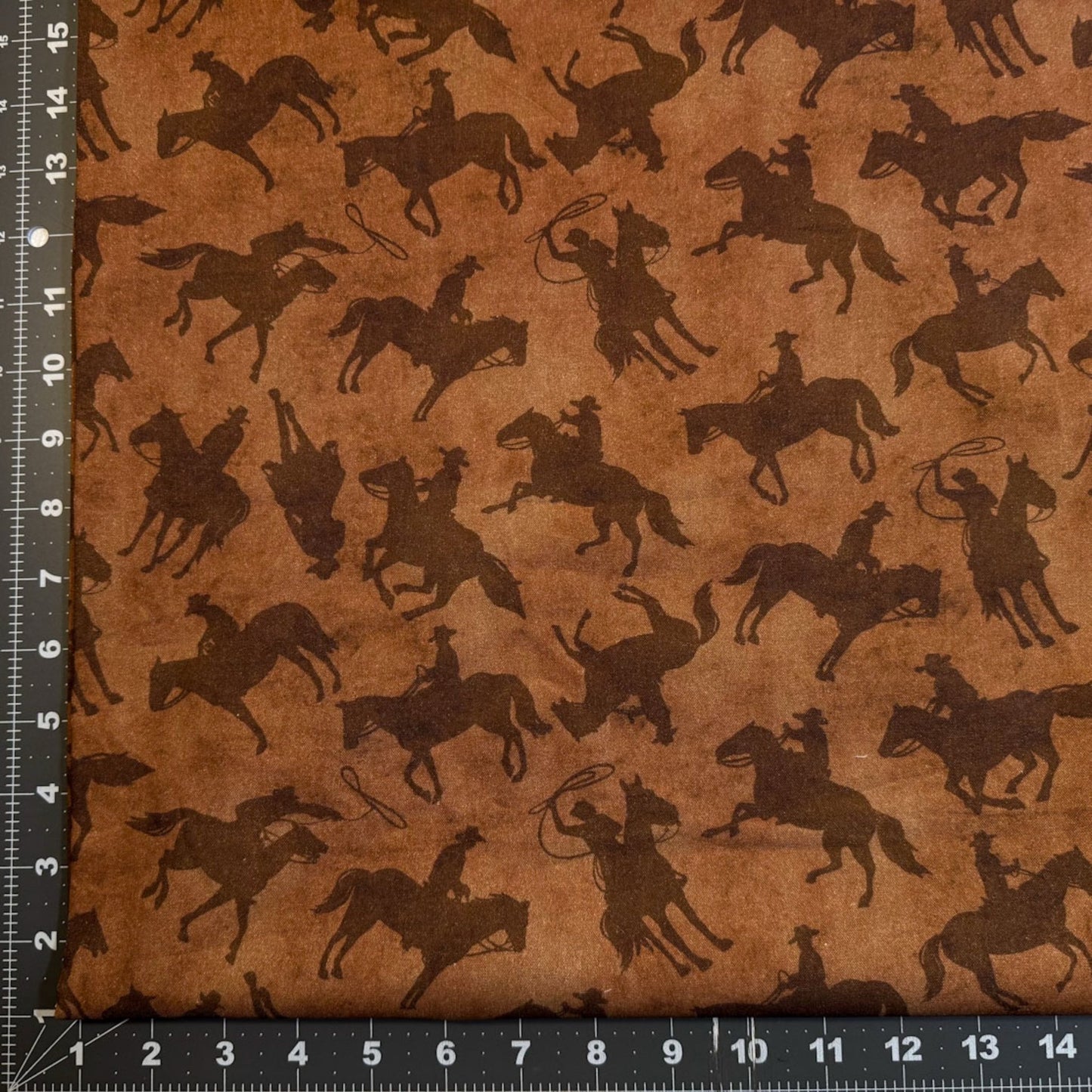Cowboy and Horse Quilt Fabric 14483W - 77 Yellowstone fabrics - Mary Jo Fabrics