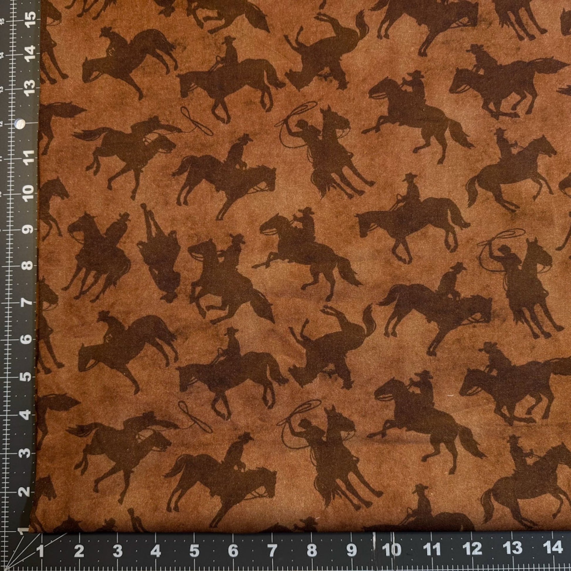 Cowboy and Horse Quilt Fabric 14483W - 77 Yellowstone fabrics - Mary Jo Fabrics