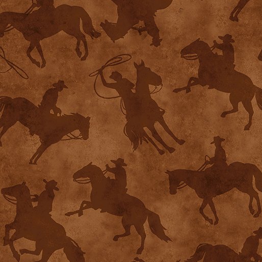 Cowboy and Horse Quilt Fabric 14483W - 77 Yellowstone fabrics - Mary Jo Fabrics