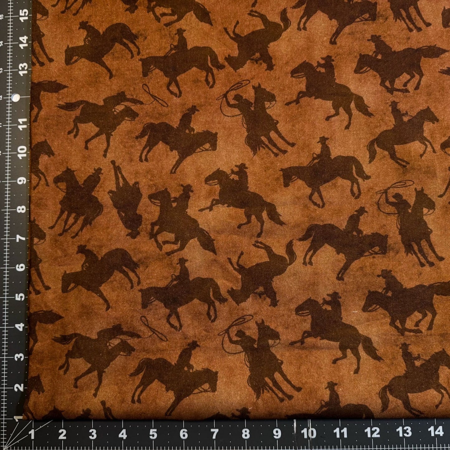 Cowboy and Horse Quilt Fabric 14483W - 77 Yellowstone fabrics - Mary Jo Fabrics