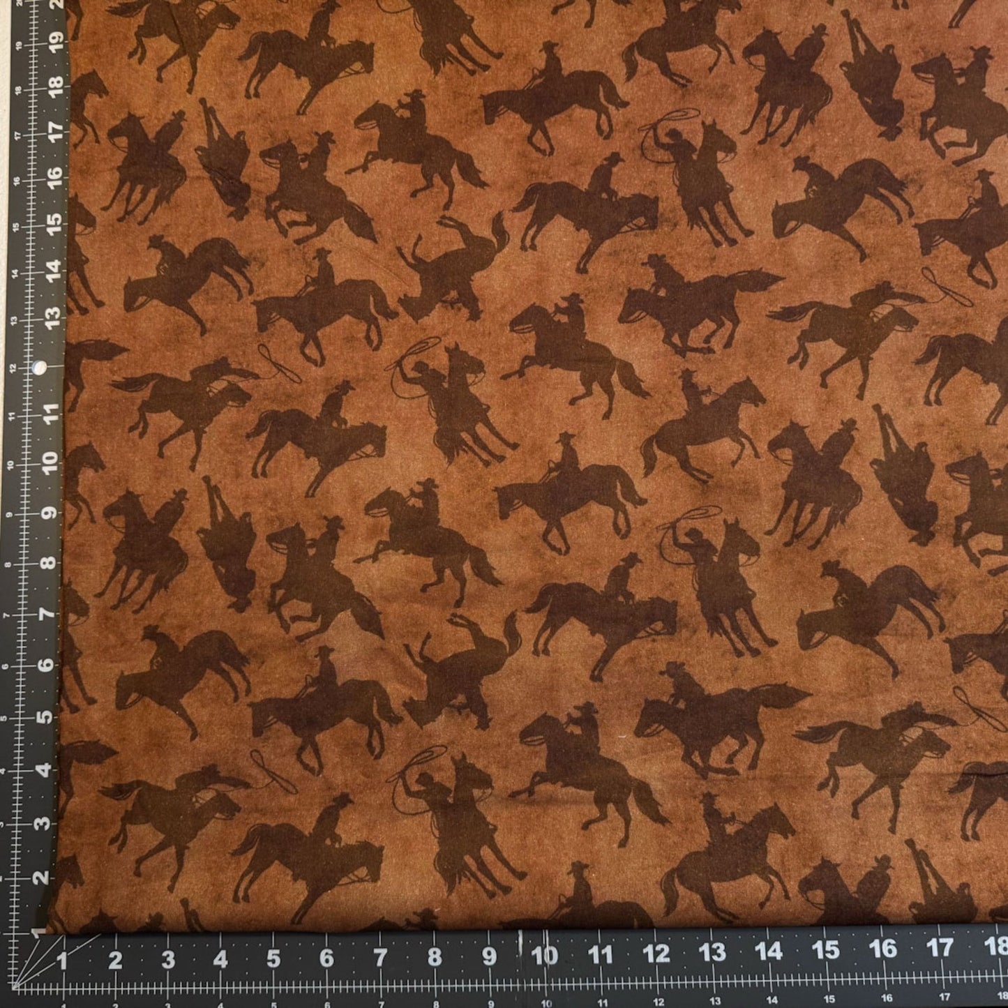 Cowboy and Horse Quilt Fabric 14483W - 77 Yellowstone fabrics - Mary Jo Fabrics