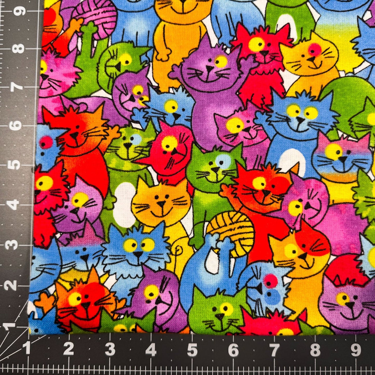 Crazy Cats FLANNEL fabric 44 - 6321 Oasis Fabrics - Mary Jo Fabrics
