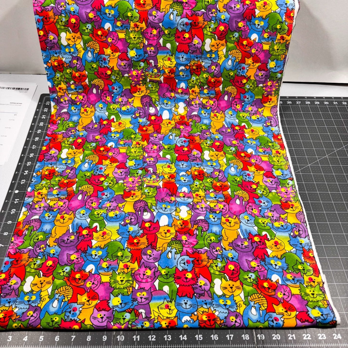 Crazy Cats FLANNEL fabric 44 - 6321 Oasis Fabrics - Mary Jo Fabrics