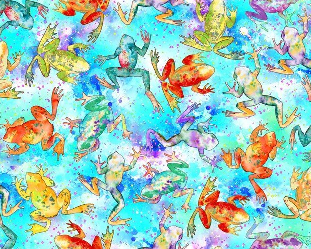 Crazy Frog Fabric 59 - 7671 Hip Hop Frogs - Mary Jo Fabrics