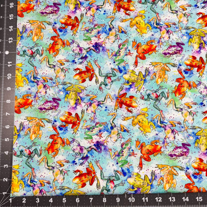 Crazy Frog Fabric 59 - 7671 Hip Hop Frogs Cotton Fabric - Mary Jo Fabrics
