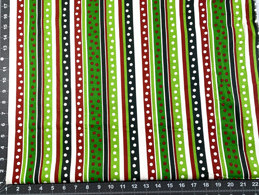 Crazy Fun Christmas cotton fabric Polka dot fabric - Mary Jo Fabrics