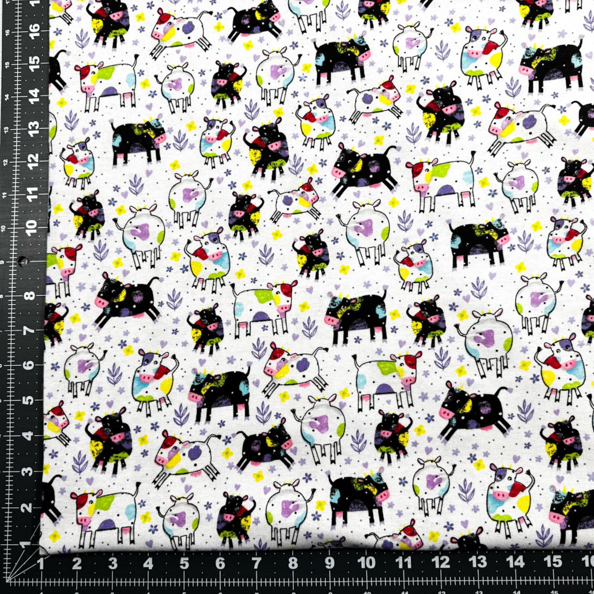 Cute Spotted Cows FLANNEL 44 - 7992 Fun Cows - Mary Jo Fabrics