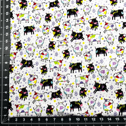 Cute Spotted Cows FLANNEL 44 - 7992 Fun Cows - Mary Jo Fabrics