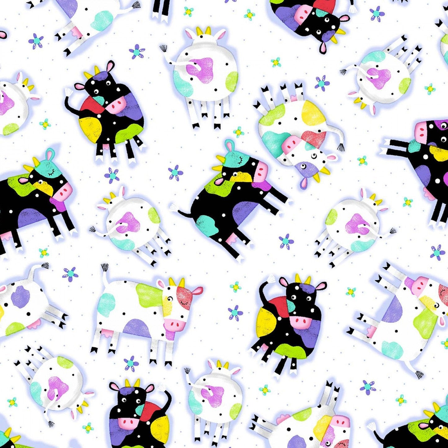Cute Spotted Cows FLANNEL 44 - 7992 Fun Cows - Mary Jo Fabrics
