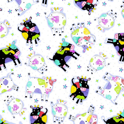Cute Spotted Cows FLANNEL 44 - 7992 Fun Cows - Mary Jo Fabrics