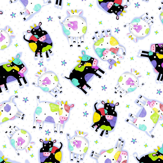 Cute Spotted Cows FLANNEL 44 - 7992 Fun Cows - Mary Jo Fabrics